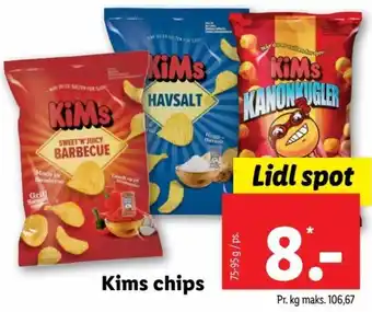 Lidl Kims Chips 75-95g tilbud