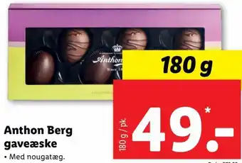 Lidl Anthon Berg Gaveæske 180g tilbud