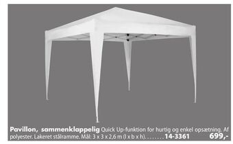 Pavillon, sammenklappelig