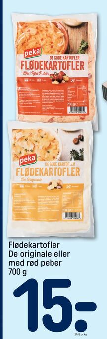 REMA 1000 Flødekartofler De originale eller med rød peber tilbud