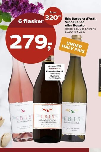 Ibis Barbera d'Asti, Vino Bianco eller Rosato