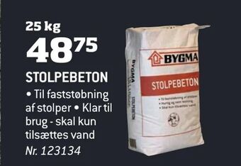 Bygma Stolpebeton tilbud