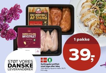 SuperBrugsen Kyllingebrystfilet med lage eller bbq tilbud