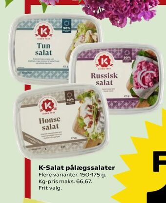 SuperBrugsen K-Salat pålægssalater tilbud
