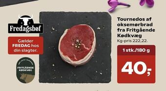 SuperBrugsen Tournedos af oksemørbrad fra Fritgående Kødkvæg tilbud