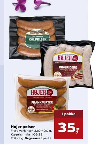 SuperBrugsen Højer pølser tilbud