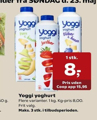 SuperBrugsen Yoggi yoghurt tilbud