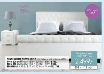 Daells Bolighus Sengeramme chesterfield tilbud