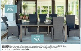 Daells Bolighus Recliner havestol tilbud