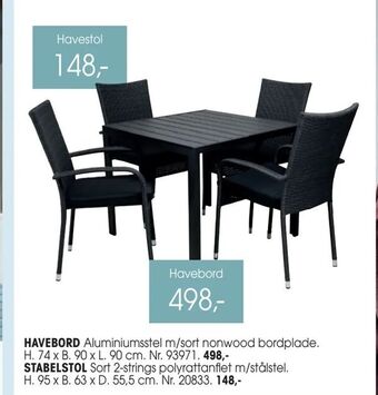 Daells Bolighus Havebord tilbud