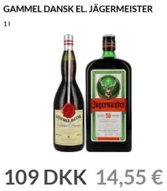 Nielsen's Discount Gammel Dansk El. Jägermeister 1 L tilbud