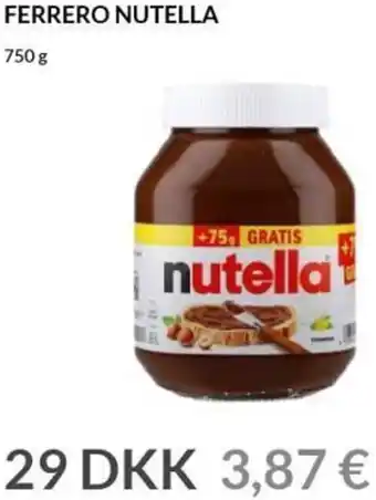 Nielsen's Discount Ferrero Nutella 750g tilbud
