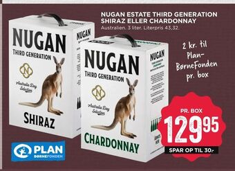 MENY Nugan estate third generation shiraz eller chardonnay tilbud