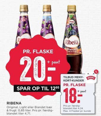MENY Ribena tilbud