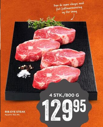 MENY Rib eye steak tilbud