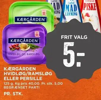 MENY Kærgården hvidløg/ramsløg eller persille tilbud