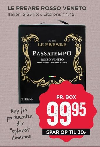 MENY Le preare rosso veneto tilbud
