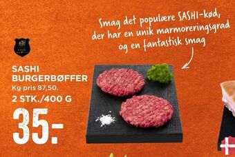MENY Sashi burgerbøffer tilbud