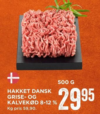 MENY Hakket dansk grise- og kalvekød 8-12 % tilbud