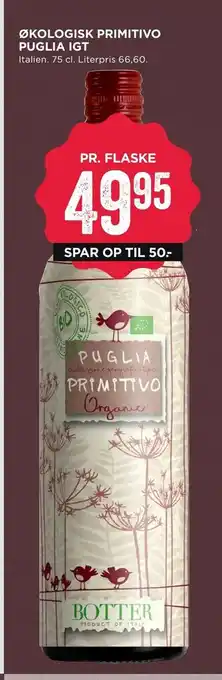 MENY Økologisk primitivo puglia igt tilbud