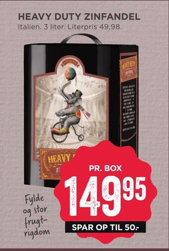 MENY Heavy duty zinfandel tilbud