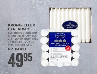 MENY Krone- eller fyrfadslys tilbud