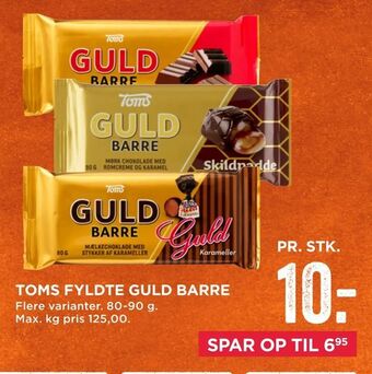 MENY Toms fyldte guld barre tilbud