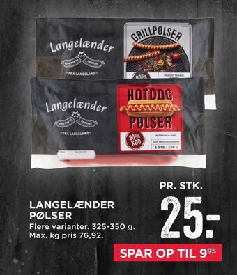 MENY Langelænder pølser tilbud