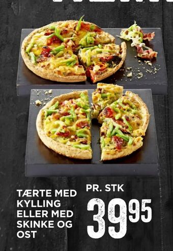MENY Tærte med kylling eller med skinke og ost tilbud