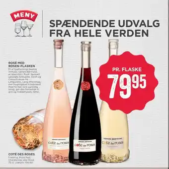 MENY Rosé med rosen-flasken tilbud