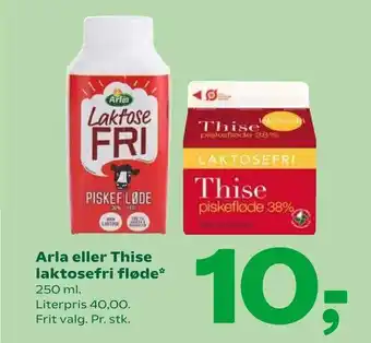 Arla eller Thise laktosefri fløde