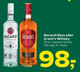 Coop 365 Bacardi Rom eller Grant's Whisky tilbud