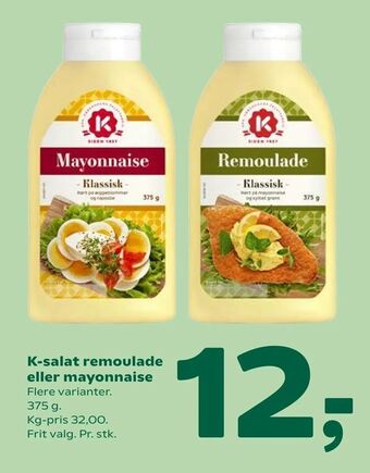 Coop 365 K-salat remoulade eller mayonnaise tilbud