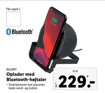 Oplader med Bluetooth-højtaler