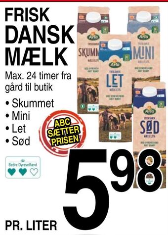 ABC Lavpris Frisk dansk mælk tilbud
