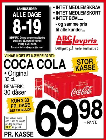 ABC Lavpris Coca cola tilbud