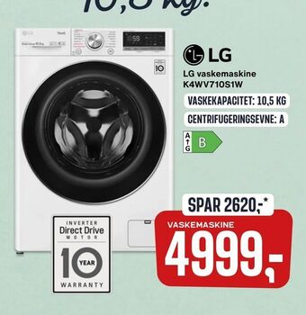 Skousen LG vaskemaskine K4WV710S1W tilbud
