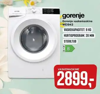 Gorenje vaskemaskine WEI943