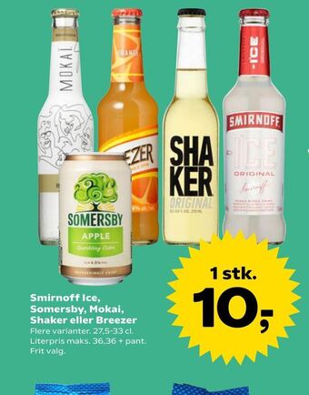 Kvickly Smirnoff Ice, Somersby, Mokai, Shaker eller Breezer tilbud
