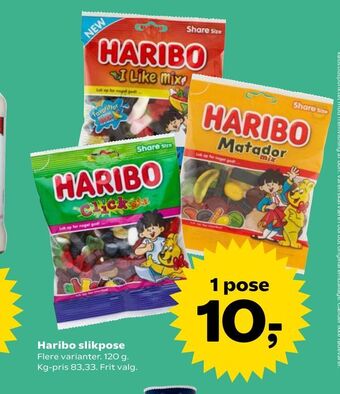 Kvickly Haribo slikpose tilbud