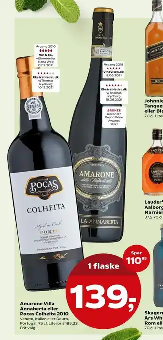 Kvickly Amarone Villa Annaberta eller Pocas Colheita 2010 tilbud