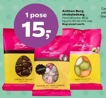 Kvickly Anthon Berg chokoladeæg tilbud