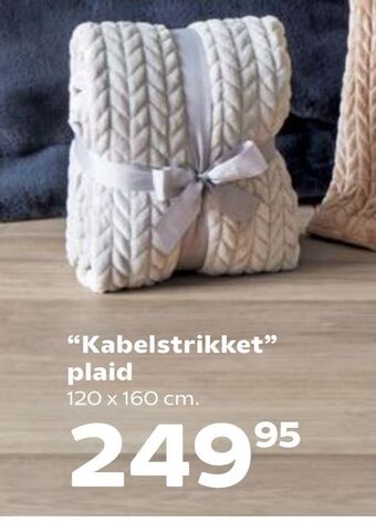 Kvickly 'Kabelstrikket" plaid tilbud