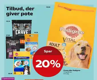 Kvickly Crave eller Pedigree tilbud
