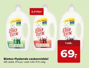 Kvickly Biotex flydende vaskemiddel tilbud