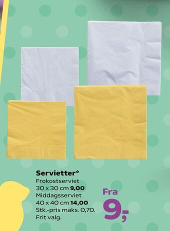 Kvickly Servietter tilbud