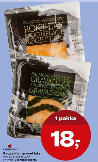Kvickly Røget eller gravad laks tilbud