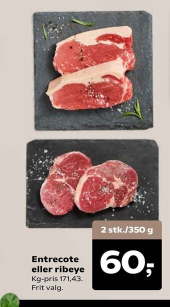 Kvickly Entrecote eller ribeye tilbud