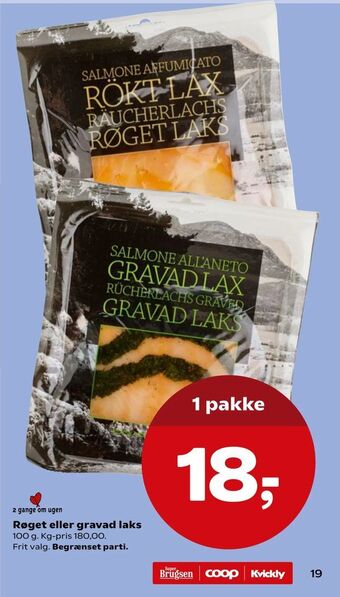SuperBrugsen Røget eller gravad laks tilbud