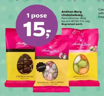 SuperBrugsen Anthon Berg chokoladeæg tilbud